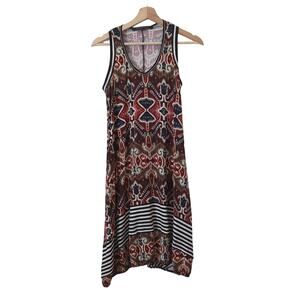 Beate Heymann by Street Couture V-Neck Tank Dress Pali Knit Brown Womens Size 8